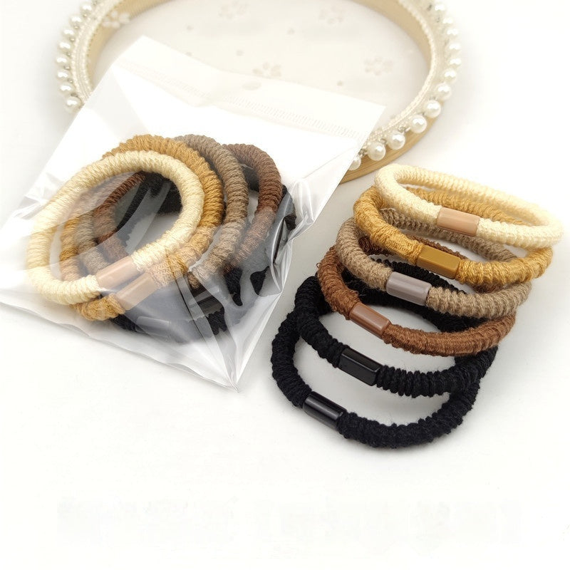 Simple High Elastic Hair Band For Women Hair Smaller Leather Sheath Hair Accessories Simple High Elastic Hair Band For Women Hair Smaller Leather Sheath Hair Accessories